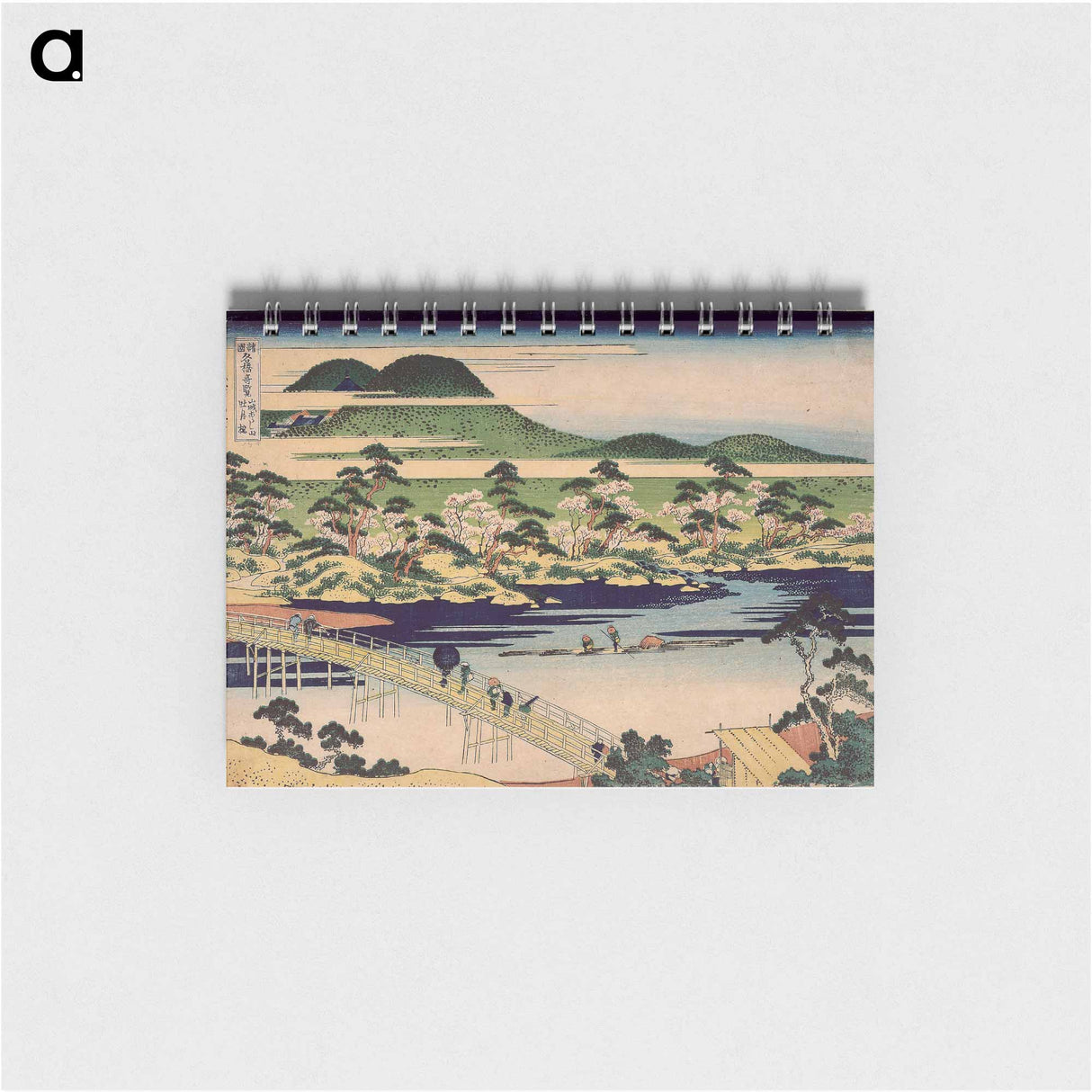 The Togetsu Bridge at Arashiyama in Yamashiro Province - 葛飾 北斎 Memo.