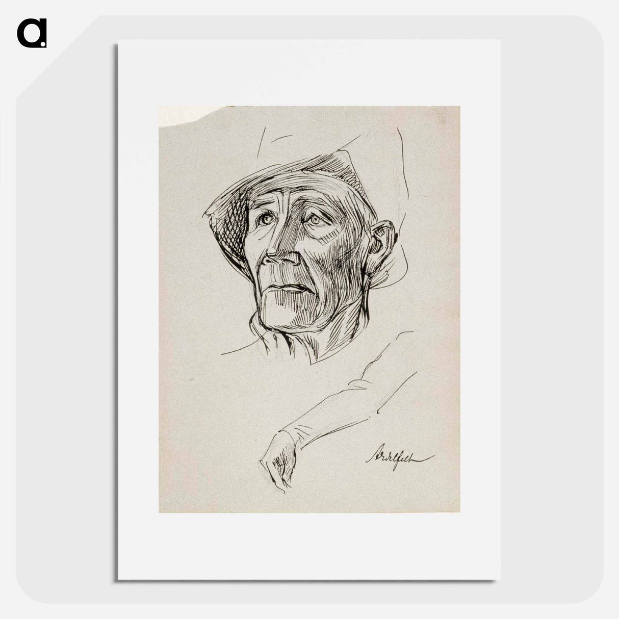 Suomalaisen sotilaan pää, alempana käsivarsi - アルバート エーデルフェルト Poster.