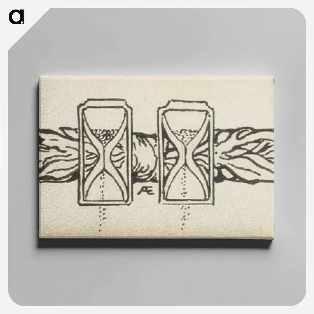 Matkamiehen näky -runon sivuvignetti - アルバート エーデルフェルト Canvas.