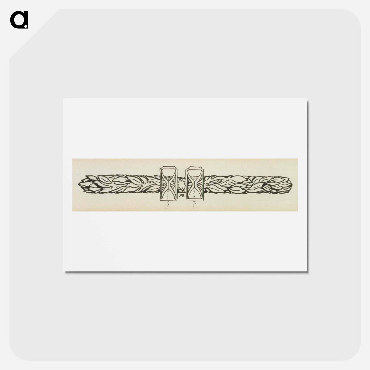 Matkamiehen näky -runon sivuvignetti - アルバート エーデルフェルト Postcard.