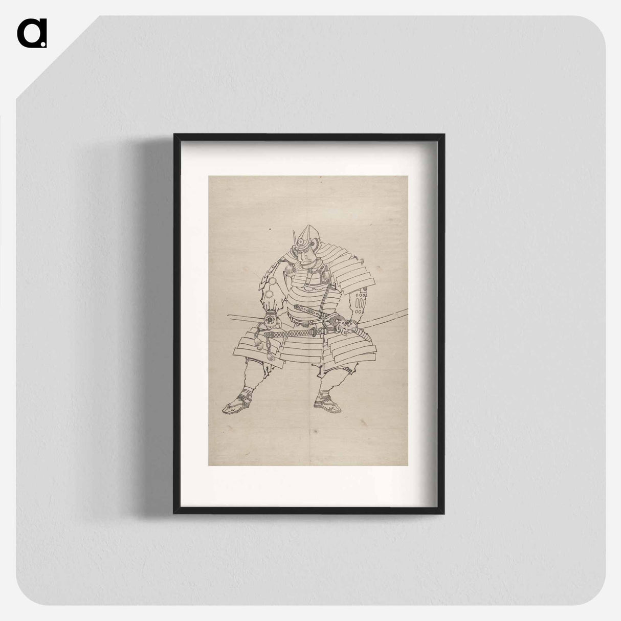 アートポスター-Katsushika Hokusai’s samurai, Album of Sketches - 葛飾 北斎 Poster.