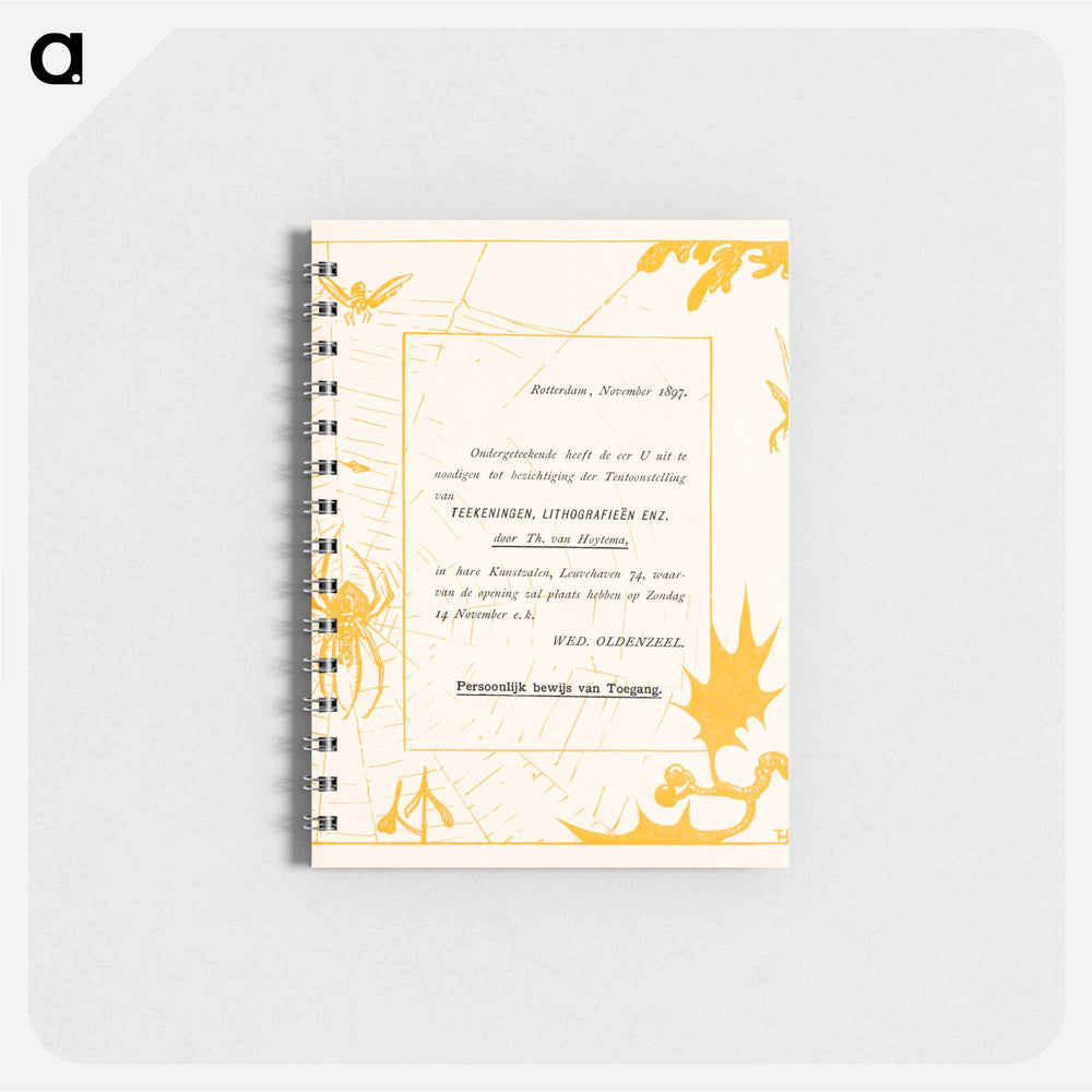 Uitnodiging met spin - テオ ヴァン ホイテマ Memo.