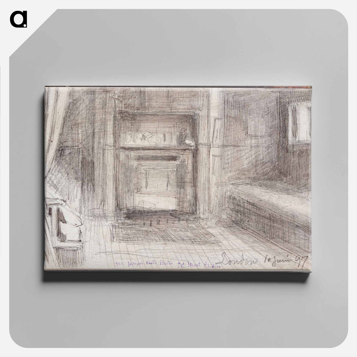 (unknown) part of a sketchbook - アルバート エーデルフェルト Canvas.