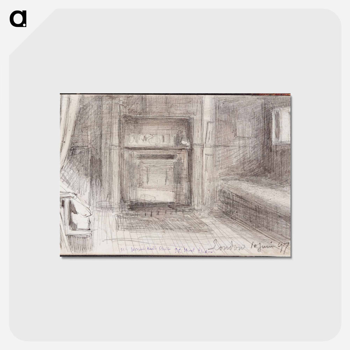 アートポストカード-(unknown) part of a sketchbook - アルバート エーデルフェルト Postcard.