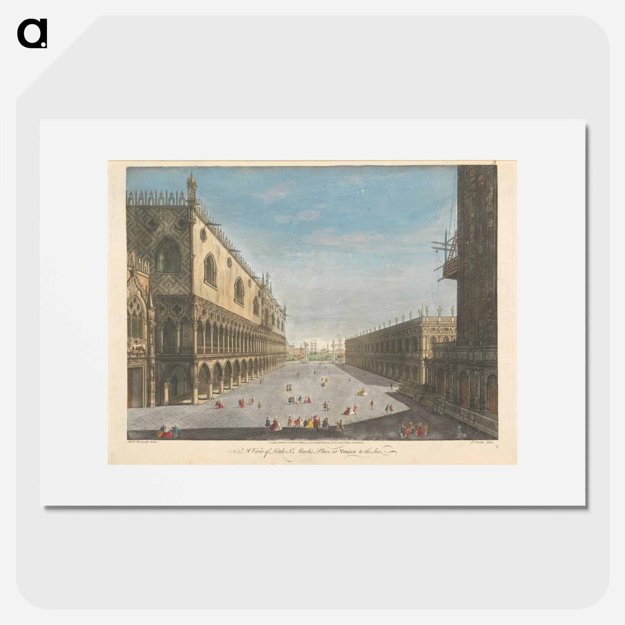 アートポスター-A View of Little St. Mark's Place at Venice to the Sea
- イェール大学アートギャラリー Poster.
