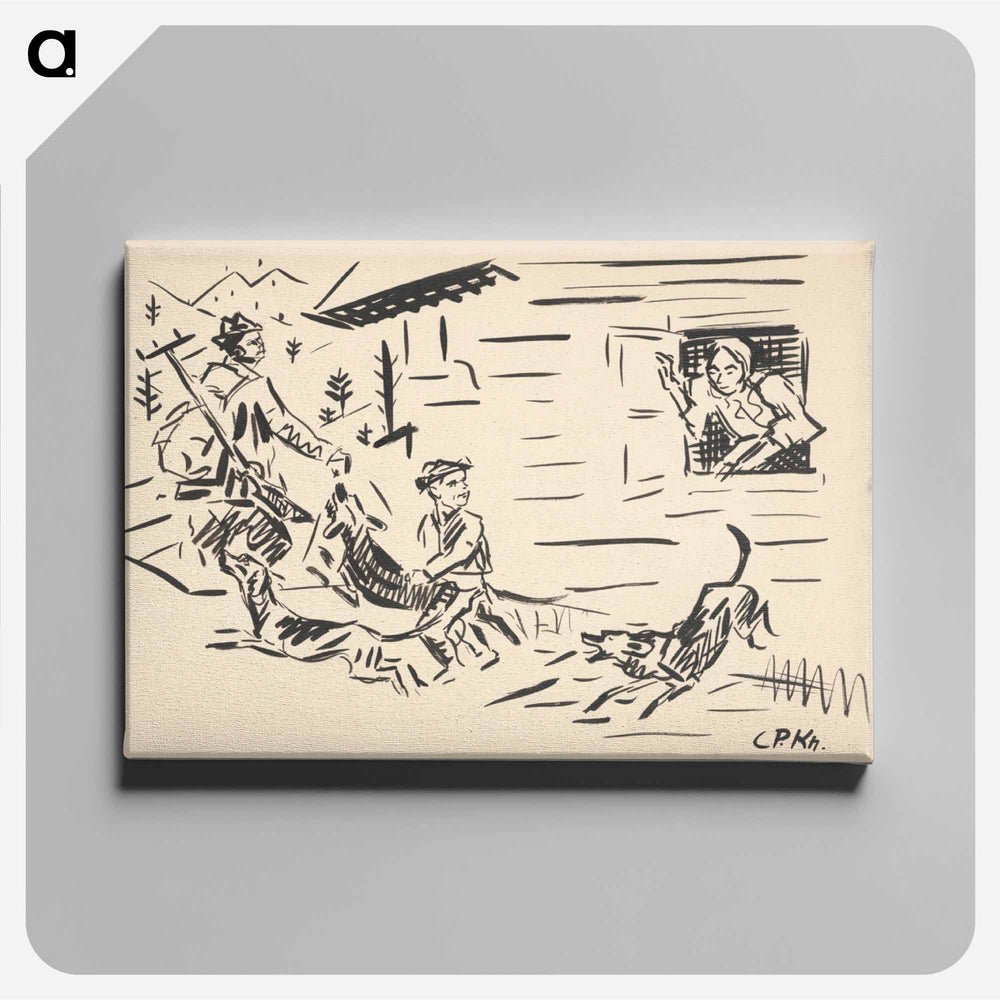 Hunters going hunting - アーノルド ピーター ワイズ クビンチャン Canvas.