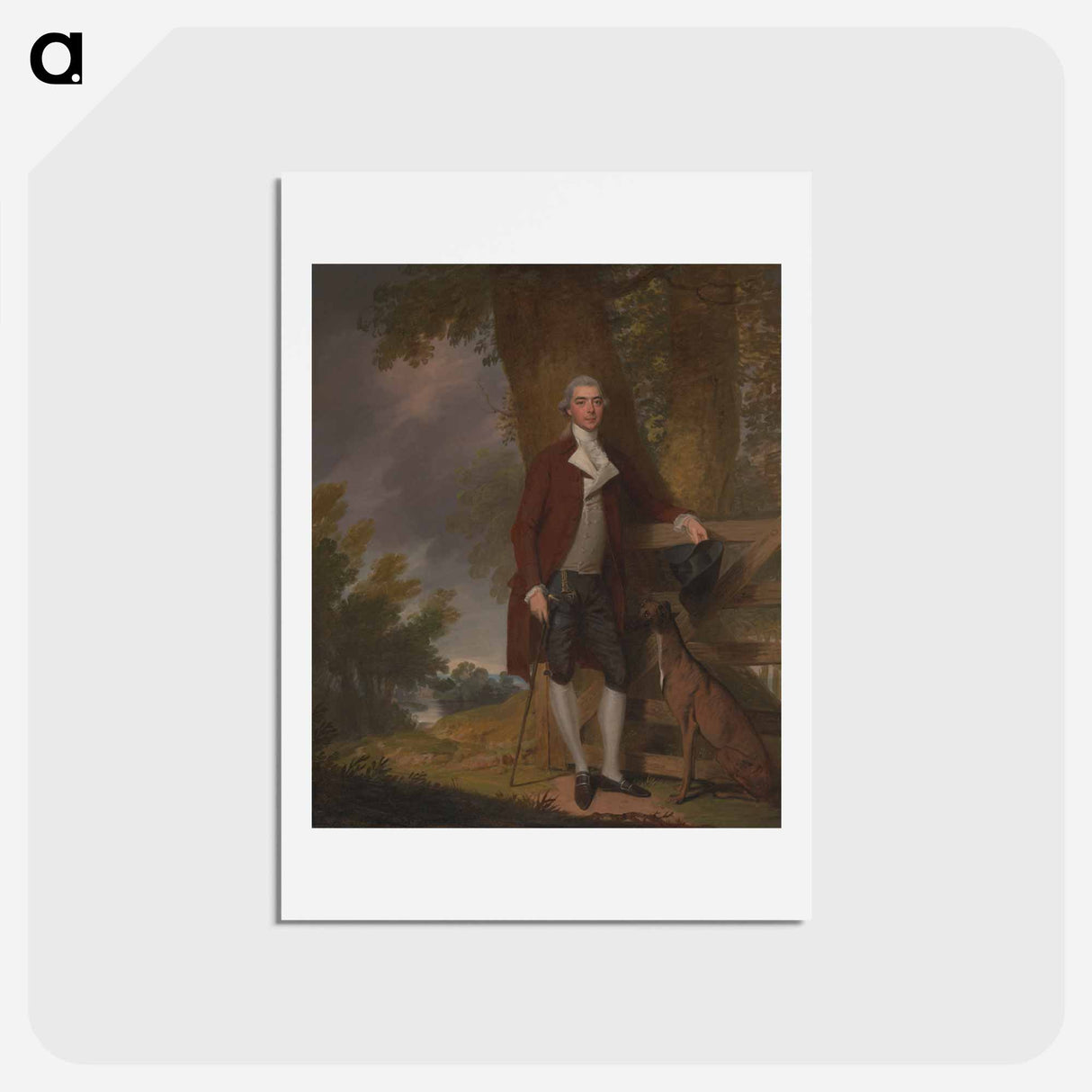 アートポストカード-A Gentleman and his Dog in a Landscape
- イェール大学アートギャラリー Postcard.