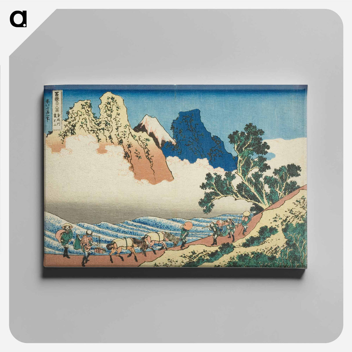 アートパネル-Hokusai's View from the Other Side of Fuji from the Minobu River - 葛飾 北斎 Canvas.