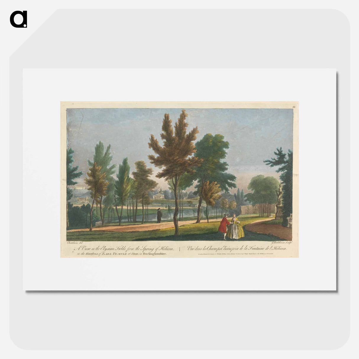 アートポスター-A View in the Elysian Fields, from the Spring of Helicon in the Gardens of Earl Temple at Stow, in Buckinghamshire
- イェール大学アートギャラリー Poster.