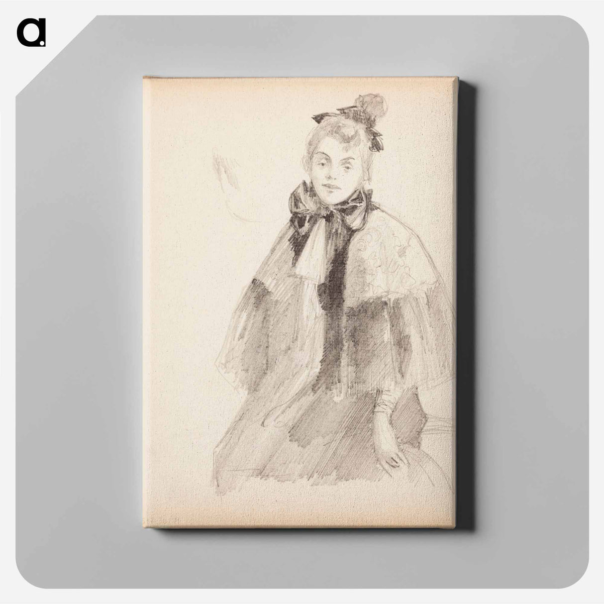 Naisen muotokuva - アルバート エーデルフェルト Canvas.