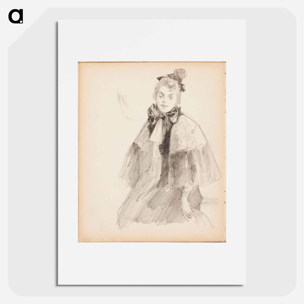 Naisen muotokuva - アルバート エーデルフェルト Poster.