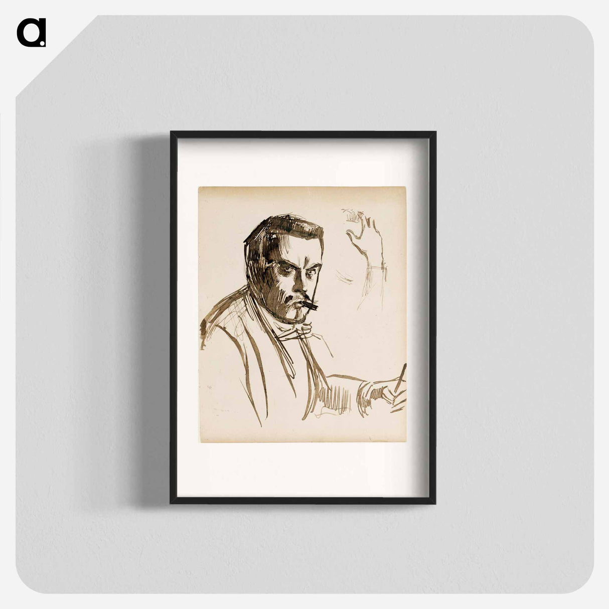 Omakuva sikaari suussa - アルバート エーデルフェルト Poster.