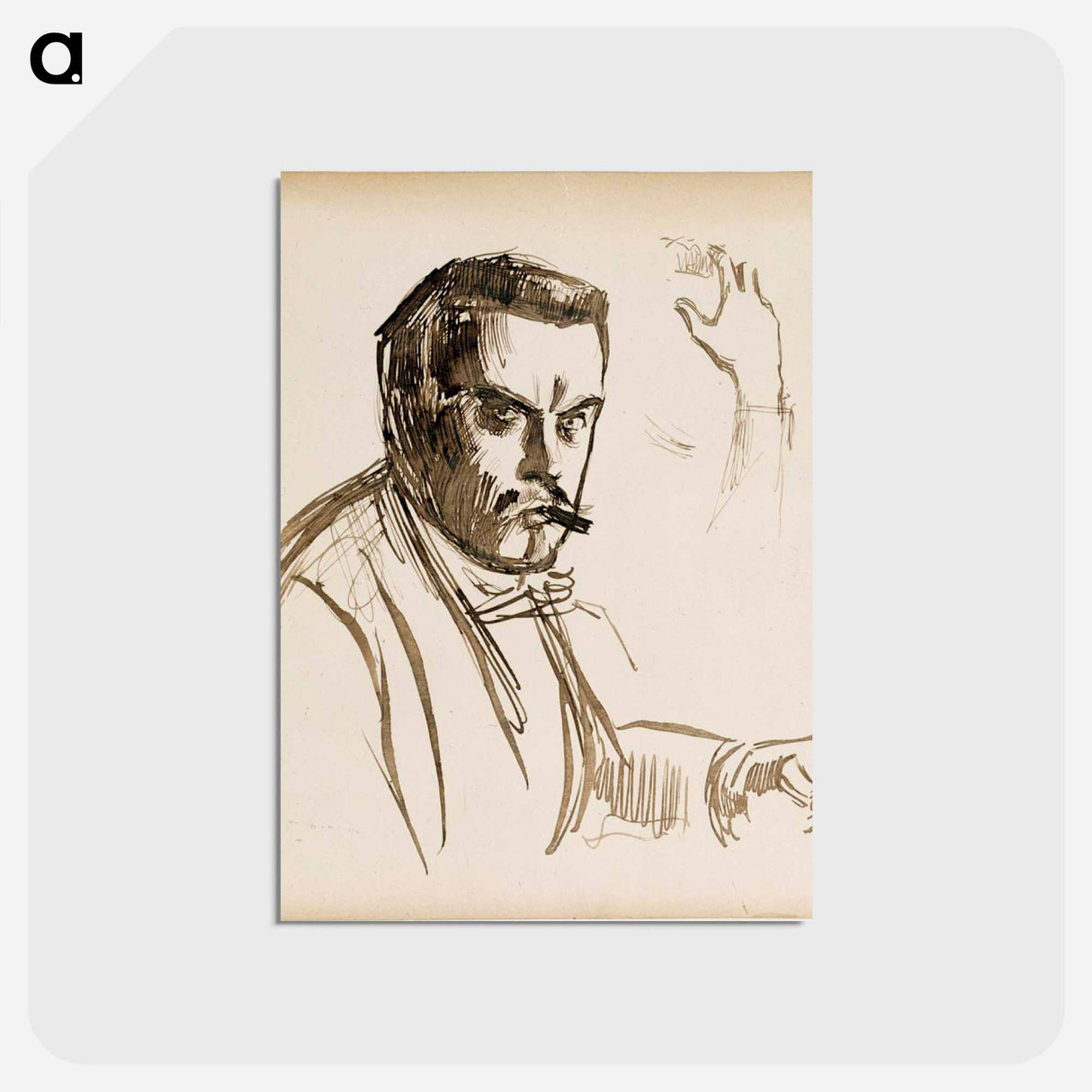 Omakuva sikaari suussa - アルバート エーデルフェルト Postcard.