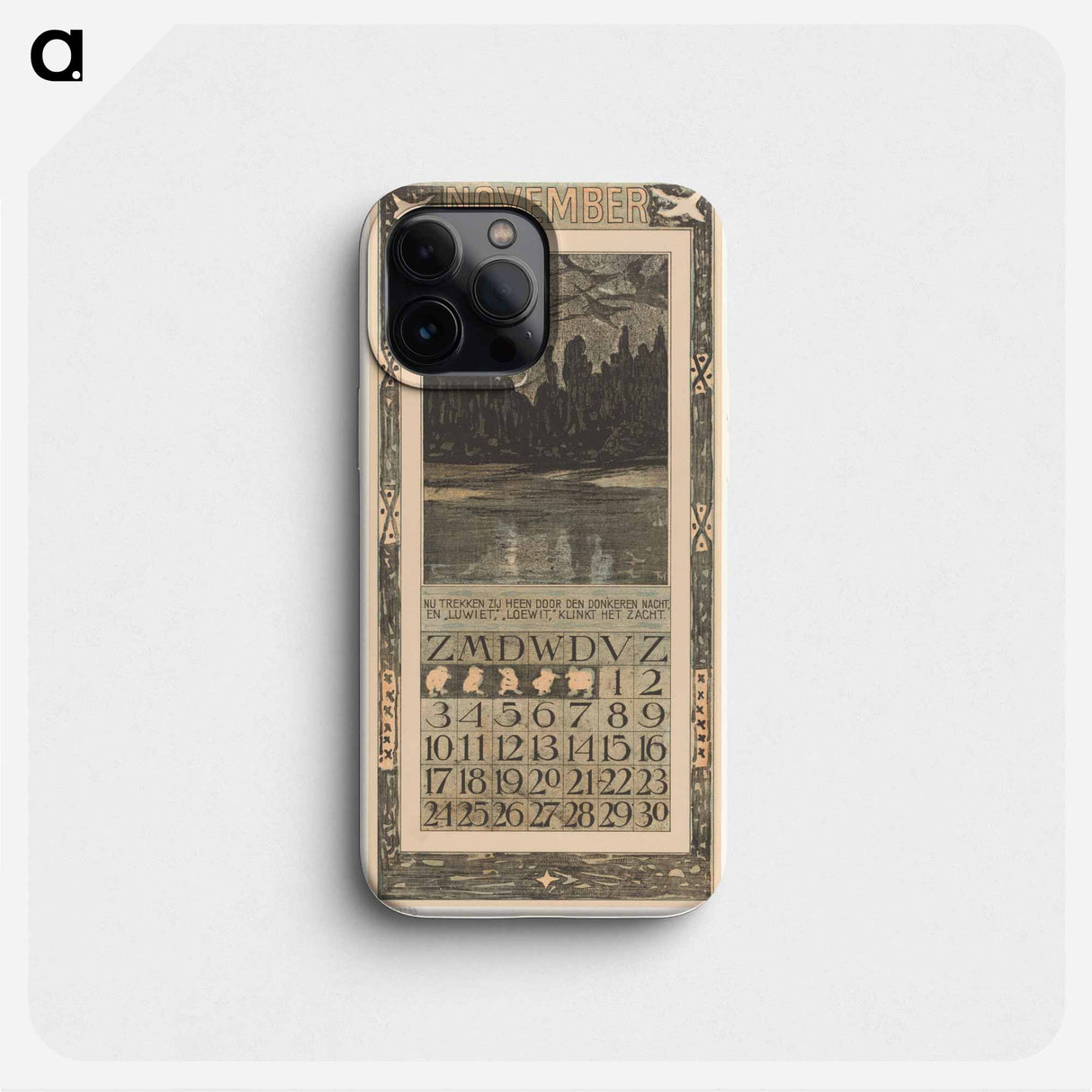 Calendar November with trekvogels - Theo Van Hoytema Phone Case.