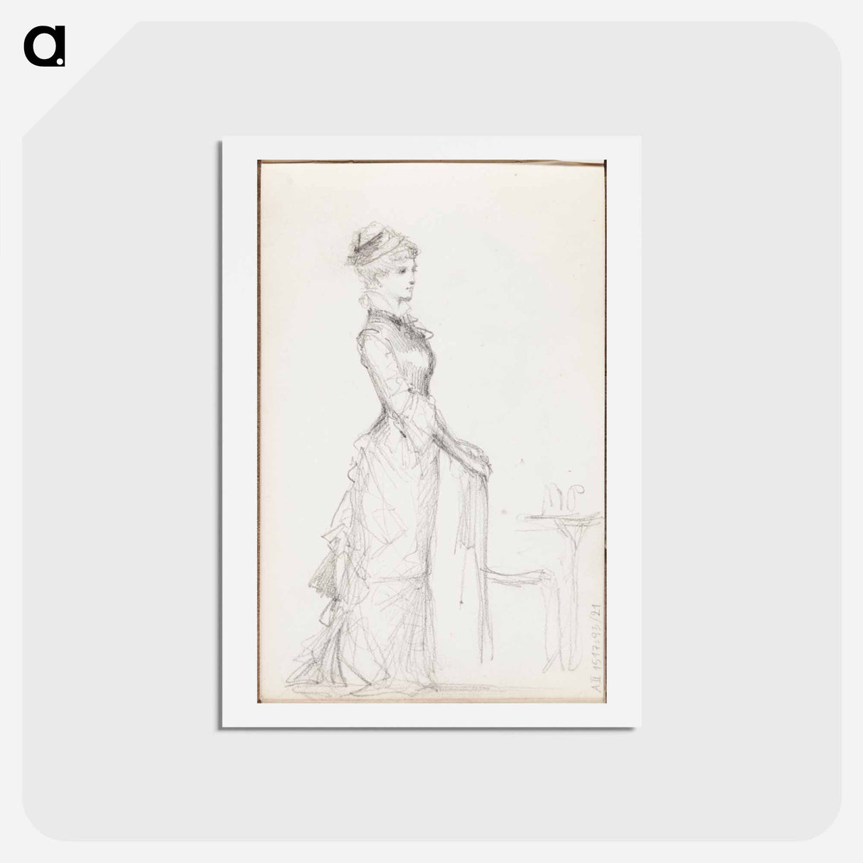 アートポストカード-(unknown) part of a sketchbook - アルバート エーデルフェルト Postcard.
