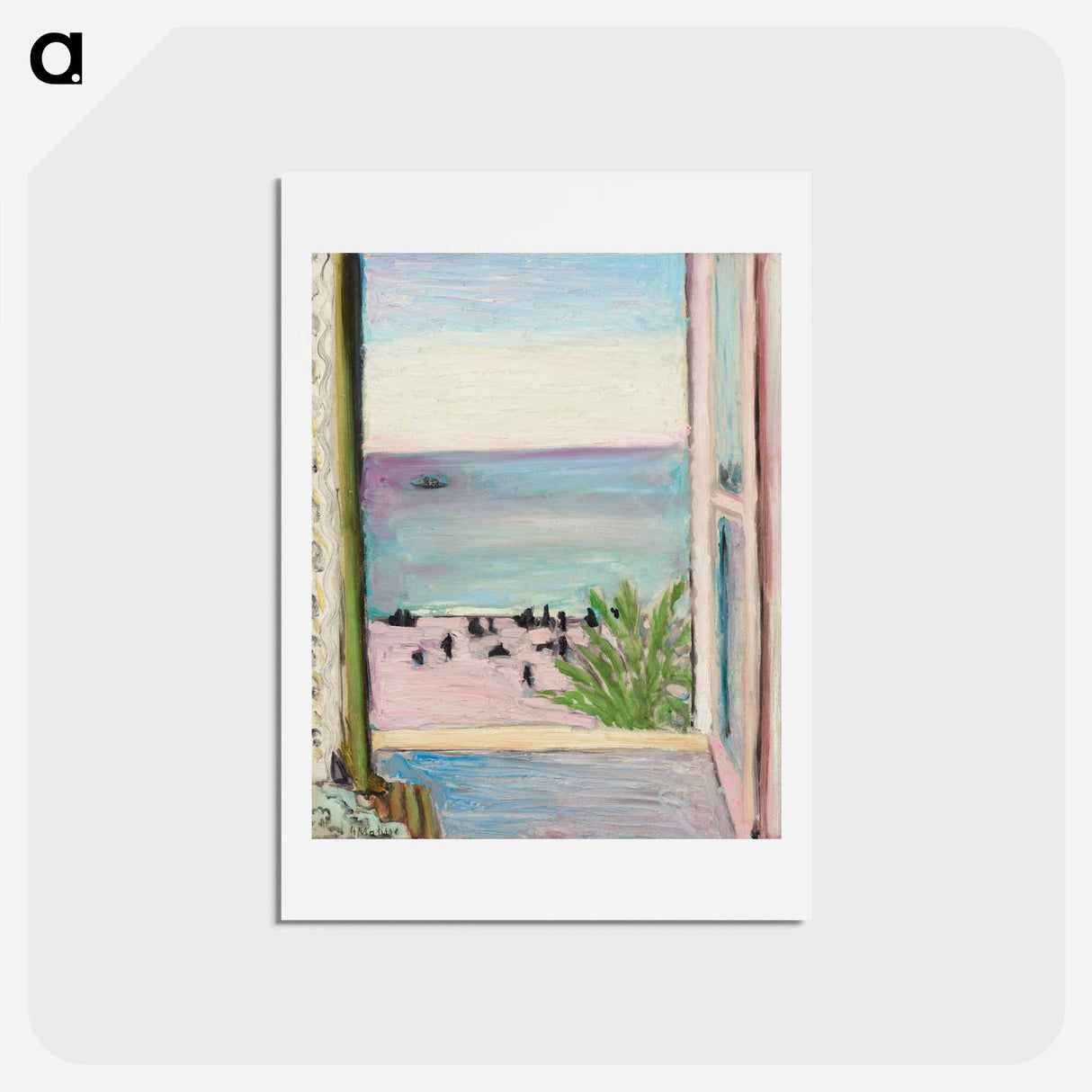 アートポストカード-La Fenetre Ouverte - アンリ マティス Postcard.