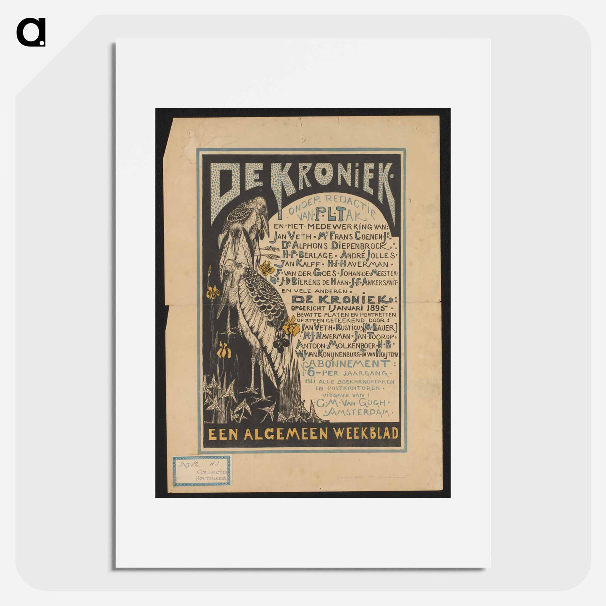 De kroniek - Theo van Hoytema Poster.