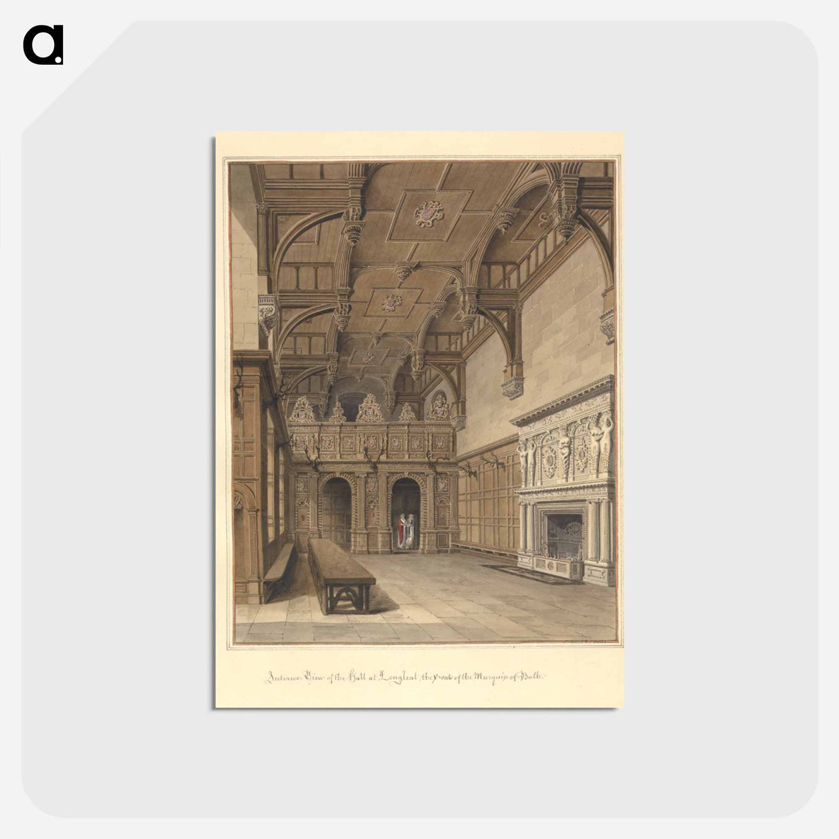 アートポストカード-Interior View of the hall at Longleat; the Seat of the Marquis of Bath
- イェール大学アートギャラリー Postcard.