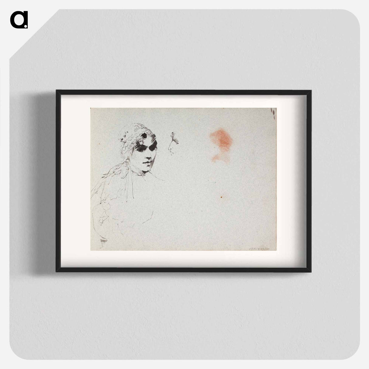 Huivipäinen nainen, mahdollisesti espanjalainen - アルバート エーデルフェルト Poster.