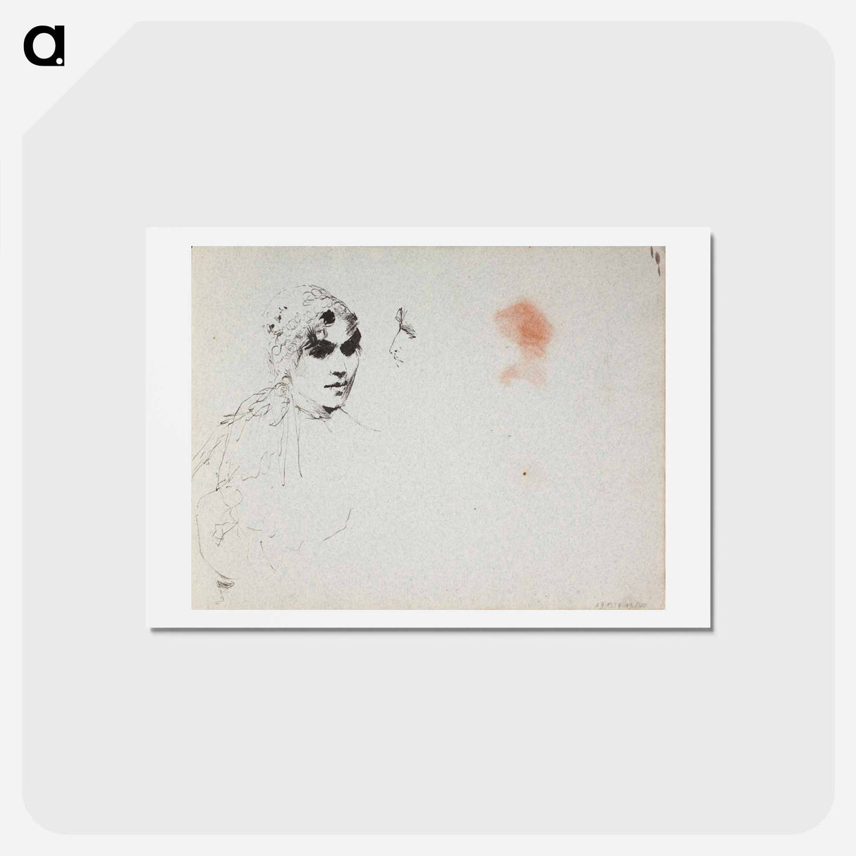 Huivipäinen nainen, mahdollisesti espanjalainen - アルバート エーデルフェルト Postcard.