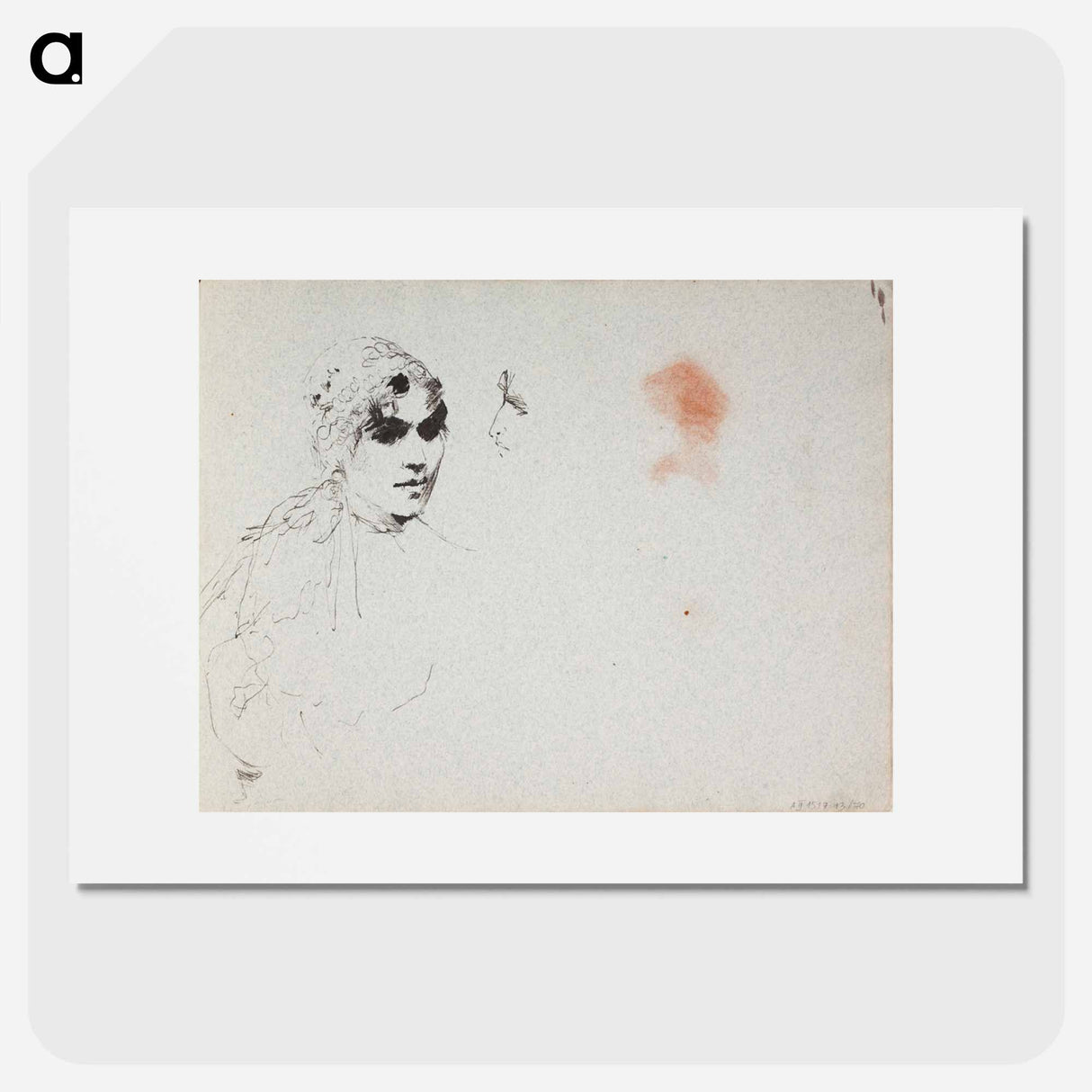 Huivipäinen nainen, mahdollisesti espanjalainen - アルバート エーデルフェルト Poster.