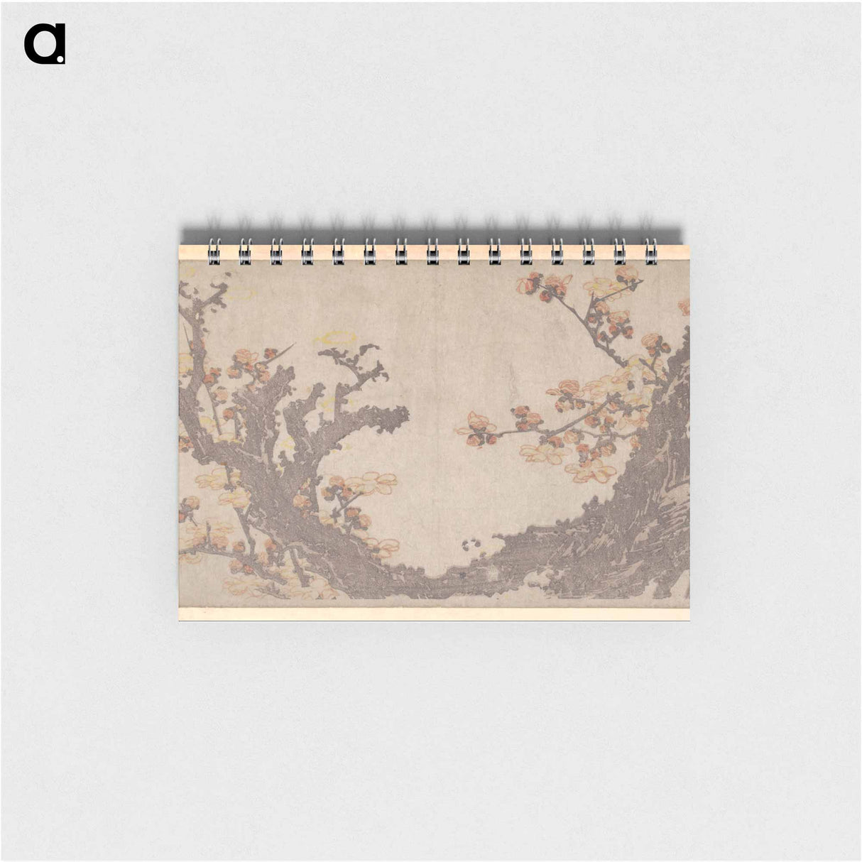 Hokusai's Ancient Plum Tree in Bloom - 葛飾 北斎 Memo.
