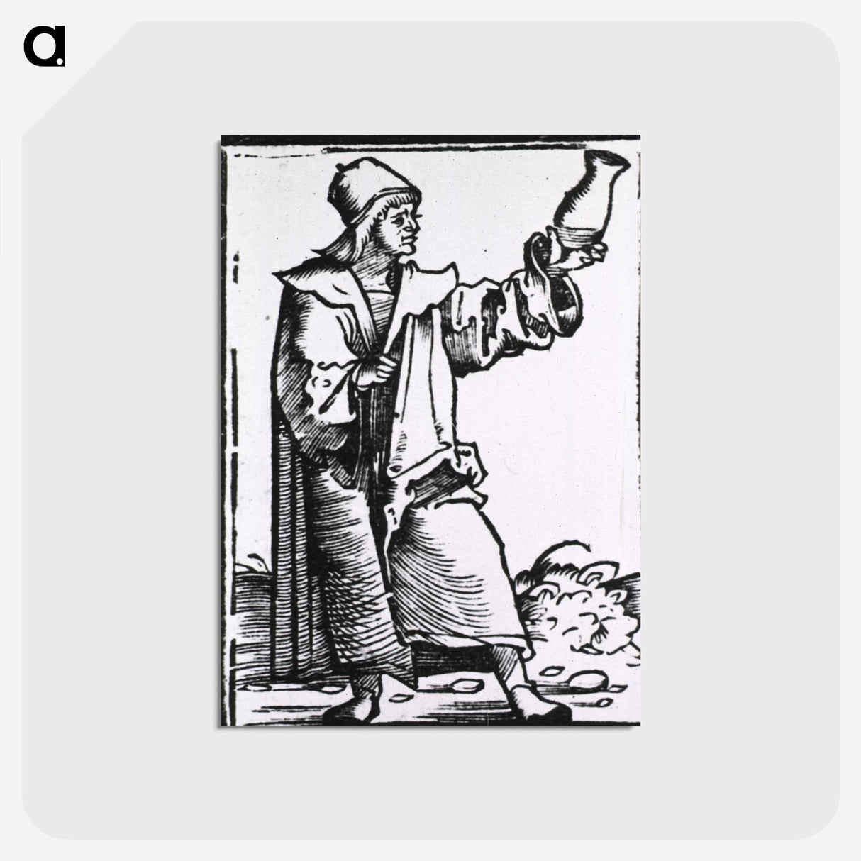アートポストカード-Physician Examining a Urine Flask
- 国立医学図書館 Postcard.