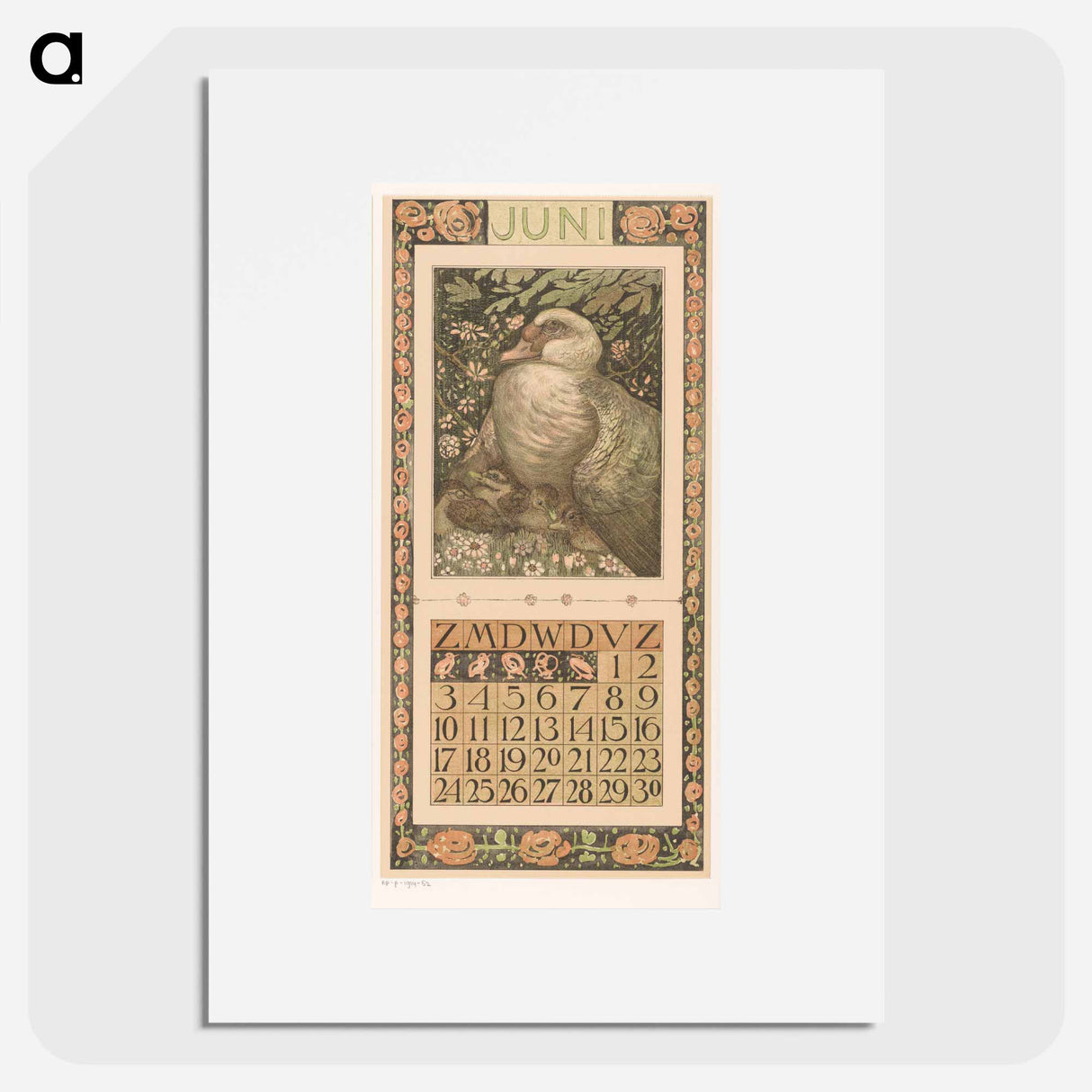 Calendar day with eve with jongen - Theo van Hoytema Poster.