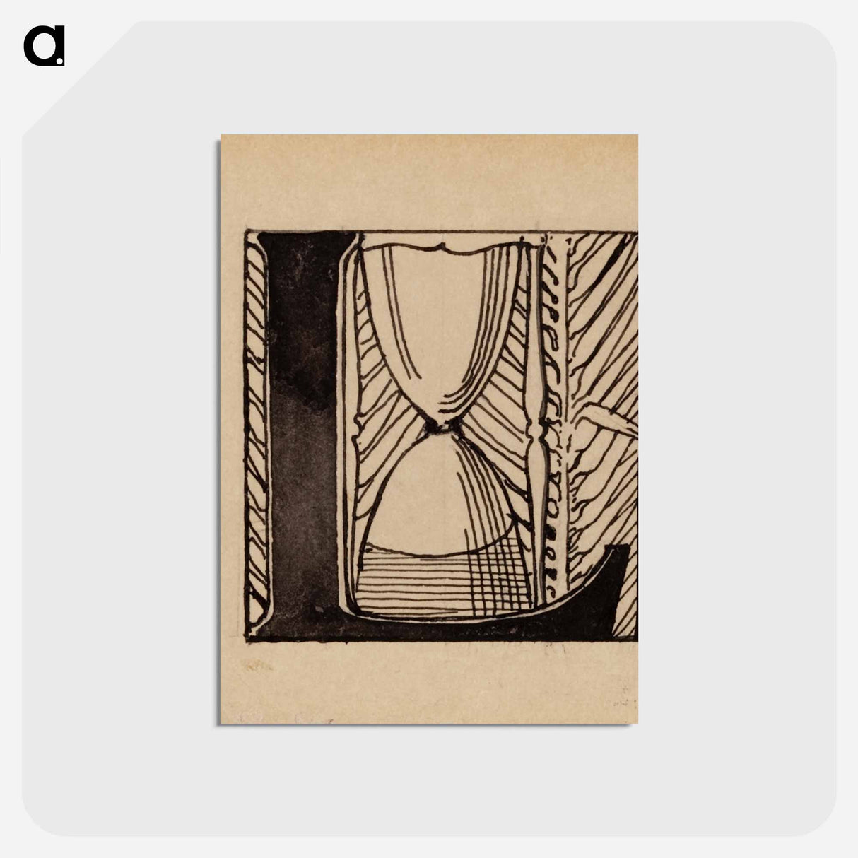 Kuoleva soturi -runon alkukirjain l - アルバート エーデルフェルト Postcard.