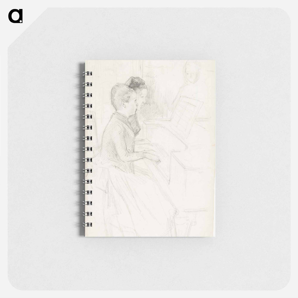 Kaksi tyttöä pianon ääressä - アルバート エーデルフェルト Memo.