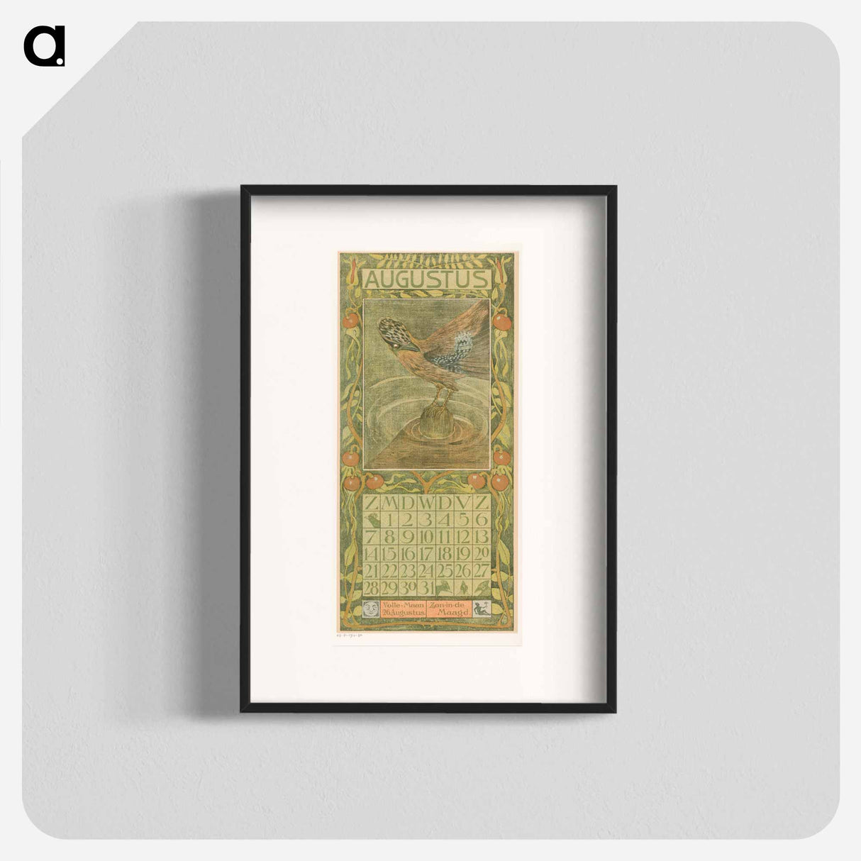 August Calendar with the Vlaamse - Theo van Hoytema Poster.