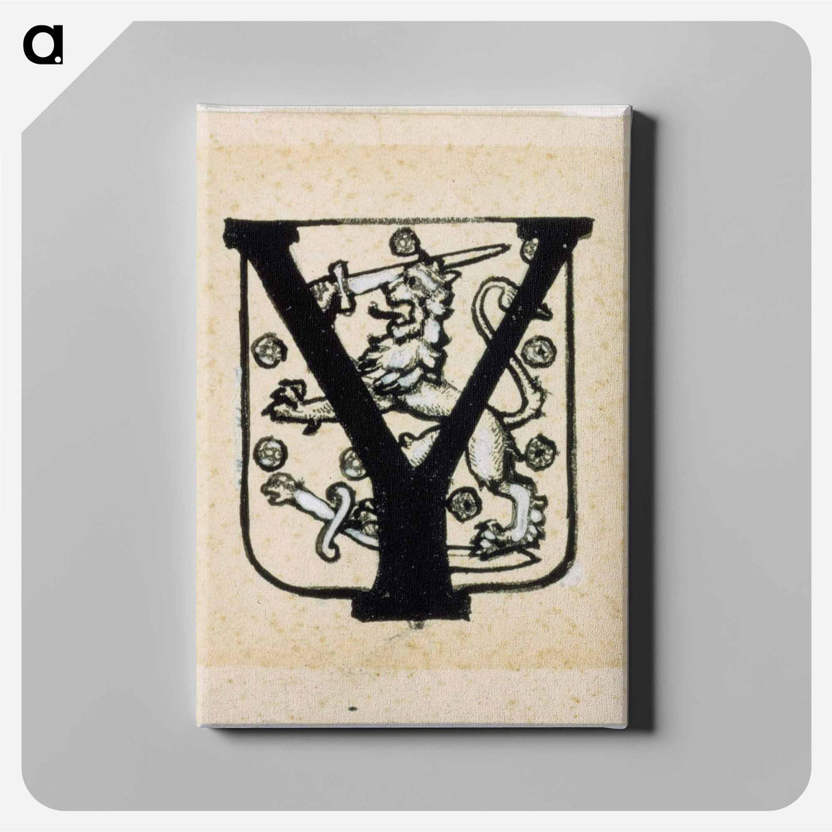 Vänrikin markkinamuisto -runon alkukirjain y - アルバート エーデルフェルト Canvas.