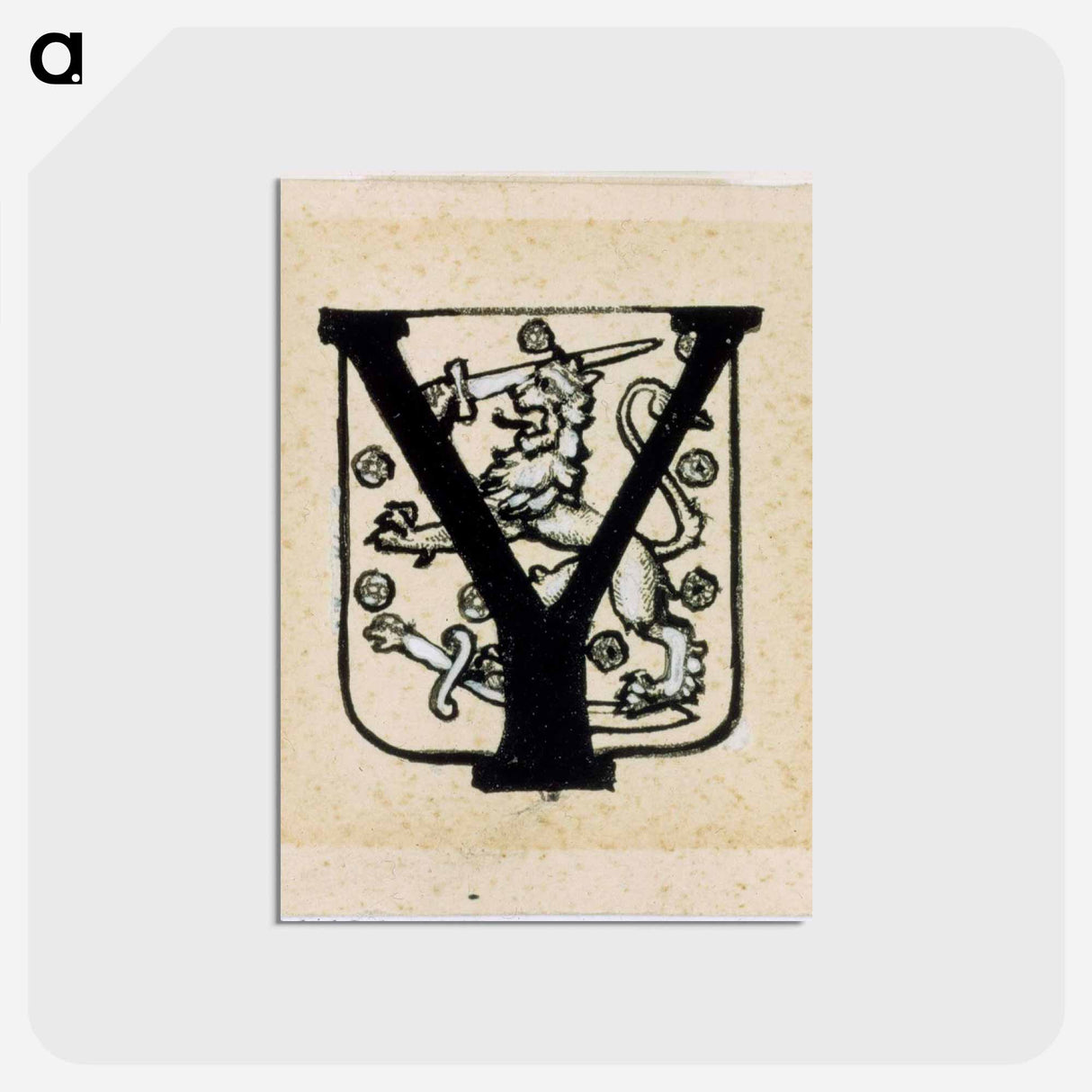 Vänrikin markkinamuisto -runon alkukirjain y - アルバート エーデルフェルト Postcard.