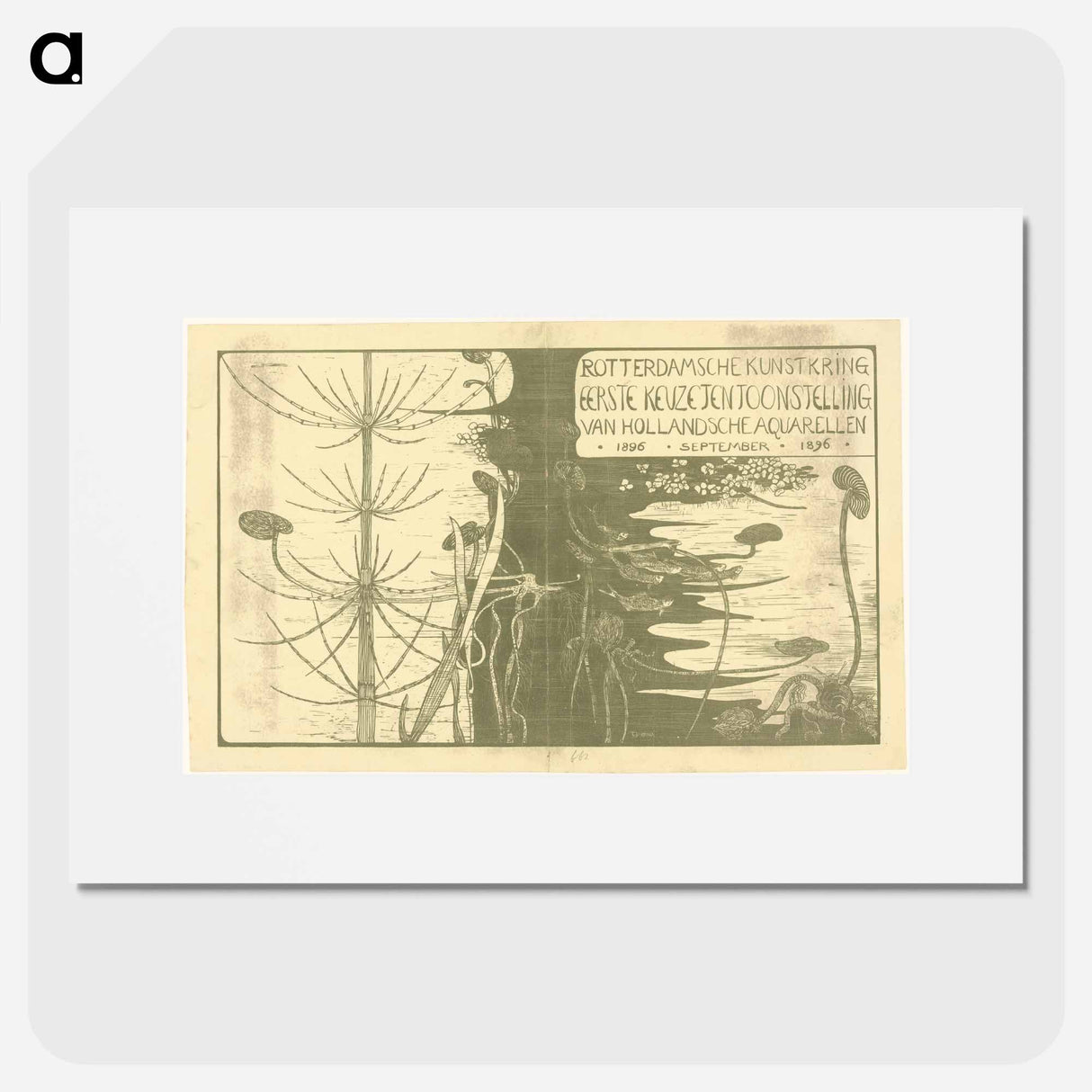 アートポスター-Catalogusomslag met waterplanten by Theo van Hoytema - テオ ヴァン ホイテマ Poster.