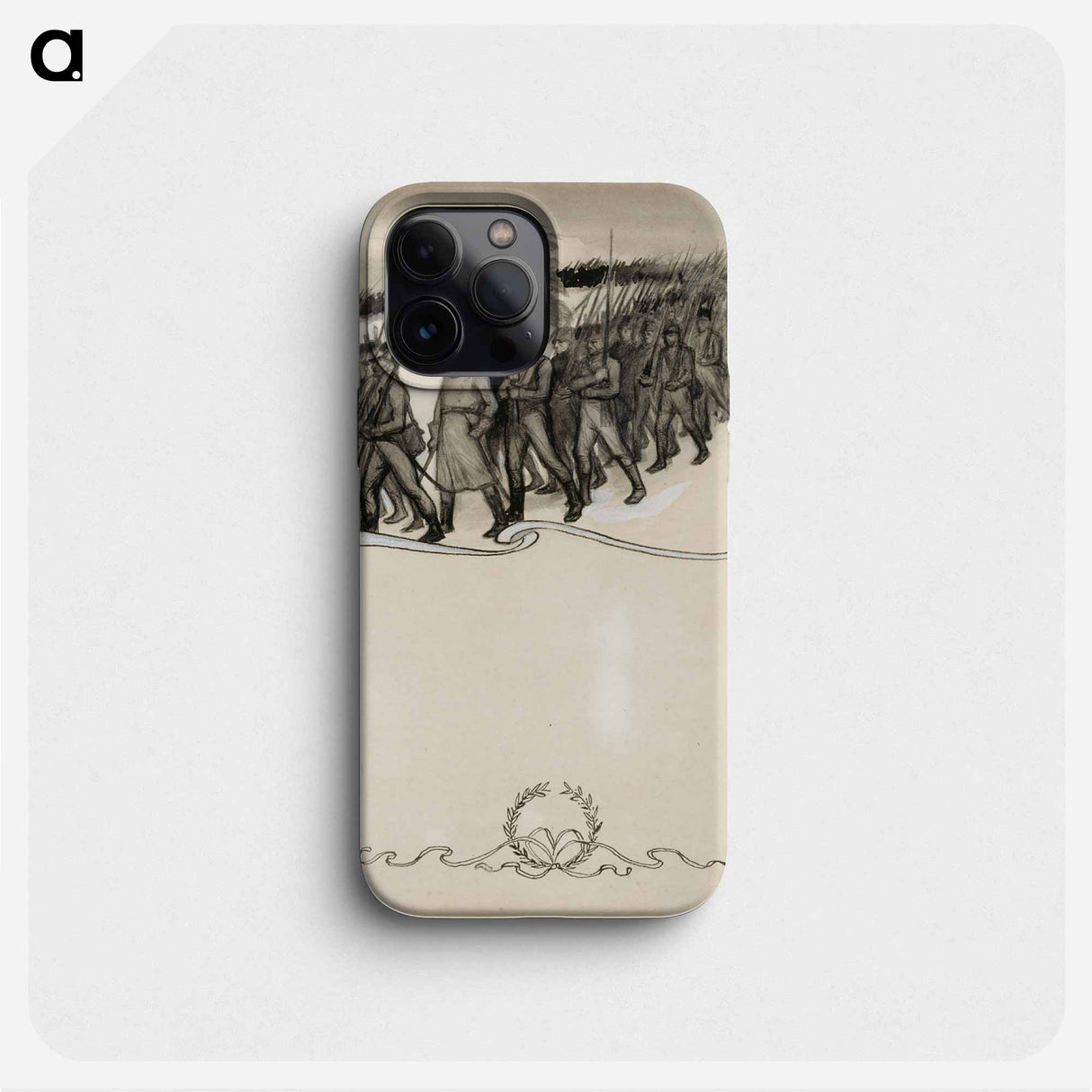Porilaisten marssi -runon alkuvinjetin oikea puoli - アルバート エーデルフェルト Phone Case.