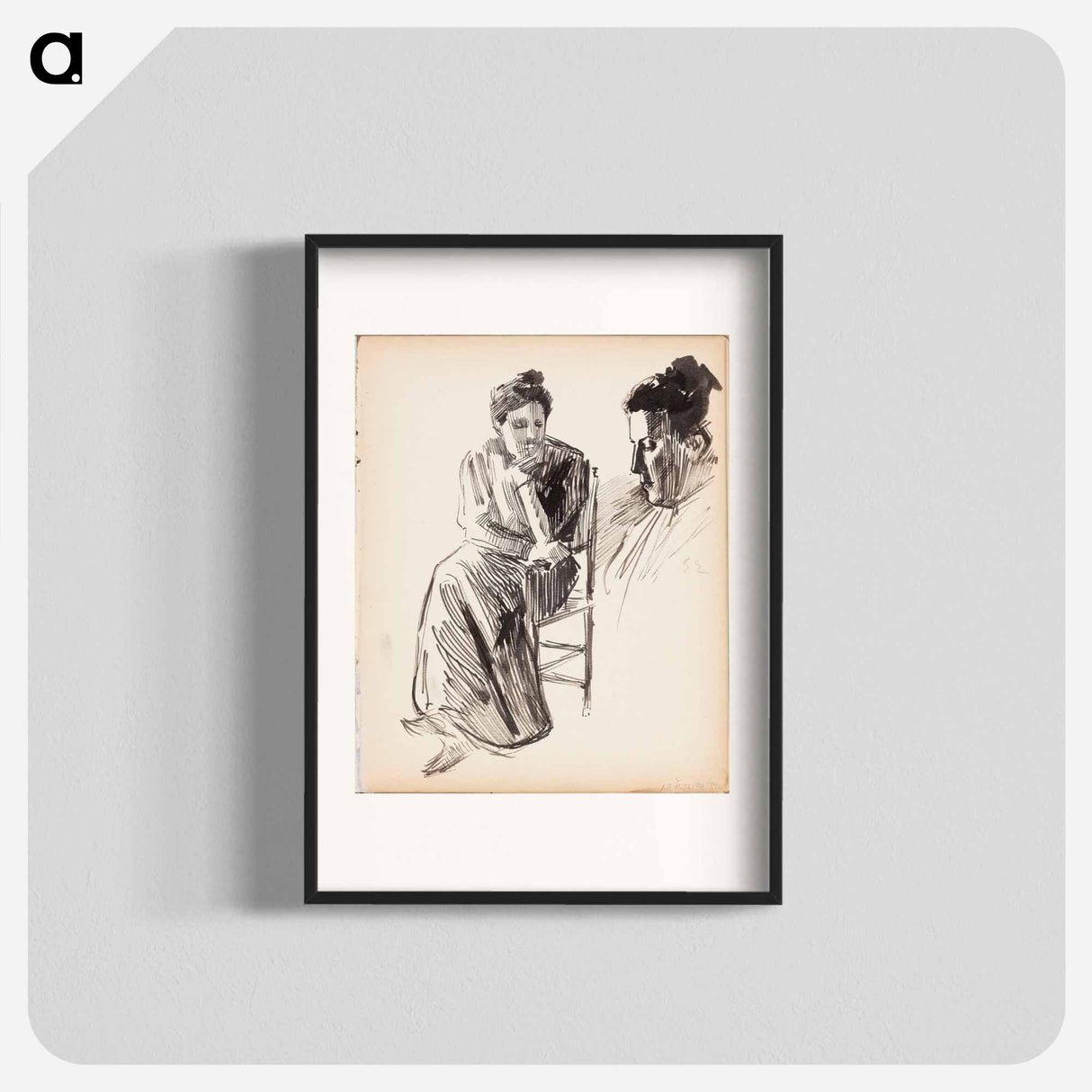 Ellan, taiteilijan vaimo - アルバート エーデルフェルト Poster.