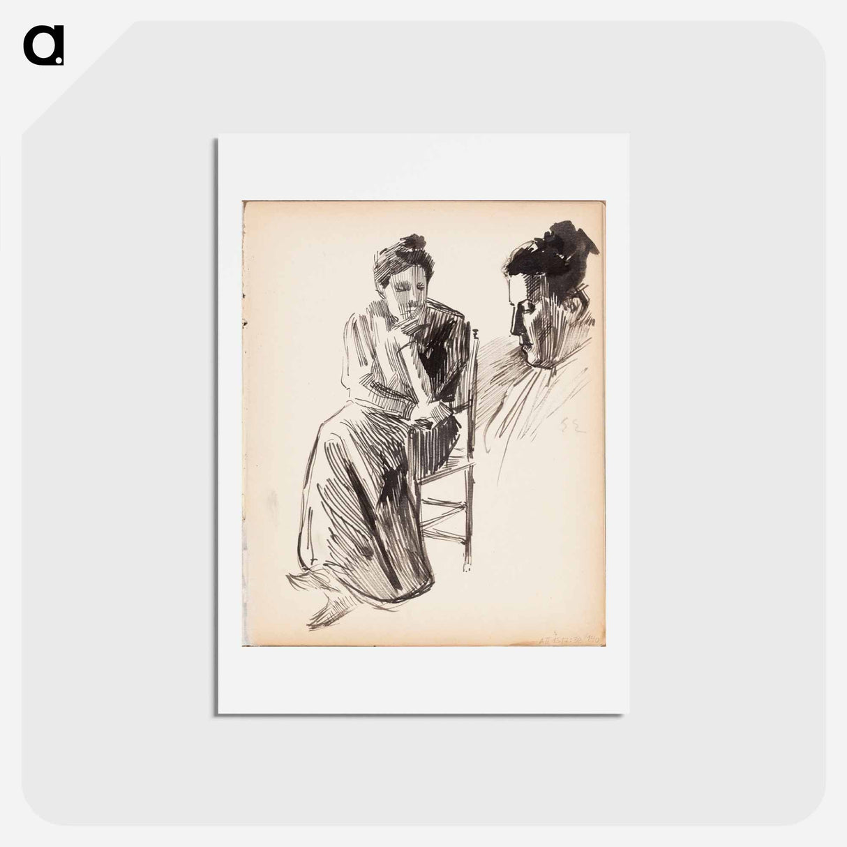 Ellan, taiteilijan vaimo - アルバート エーデルフェルト Postcard.