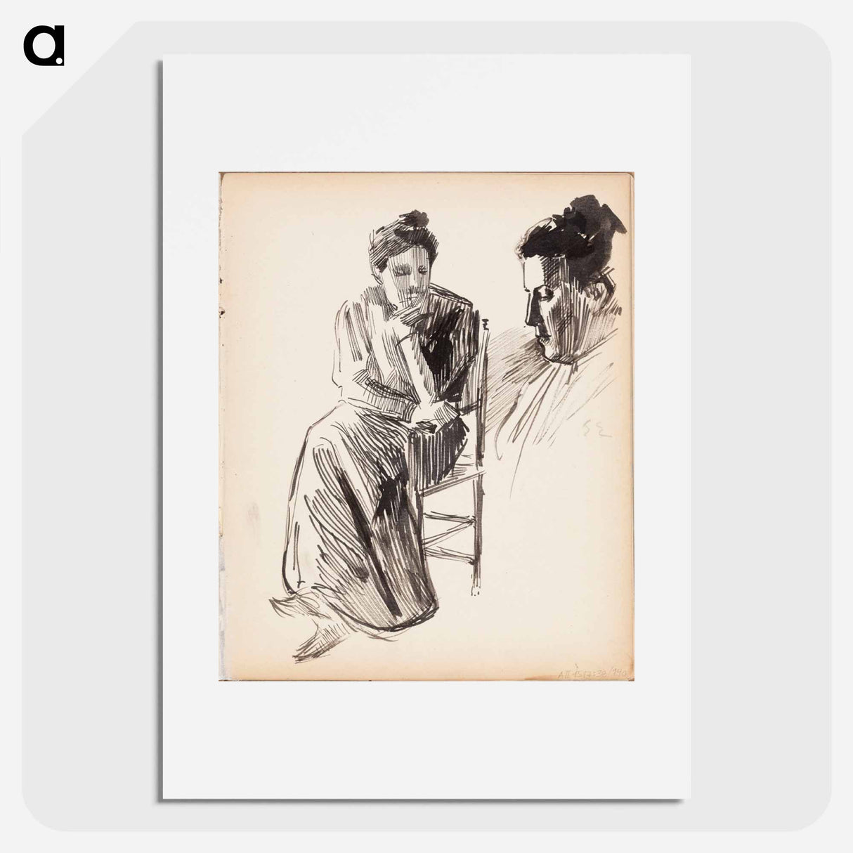 Ellan, taiteilijan vaimo - アルバート エーデルフェルト Poster.