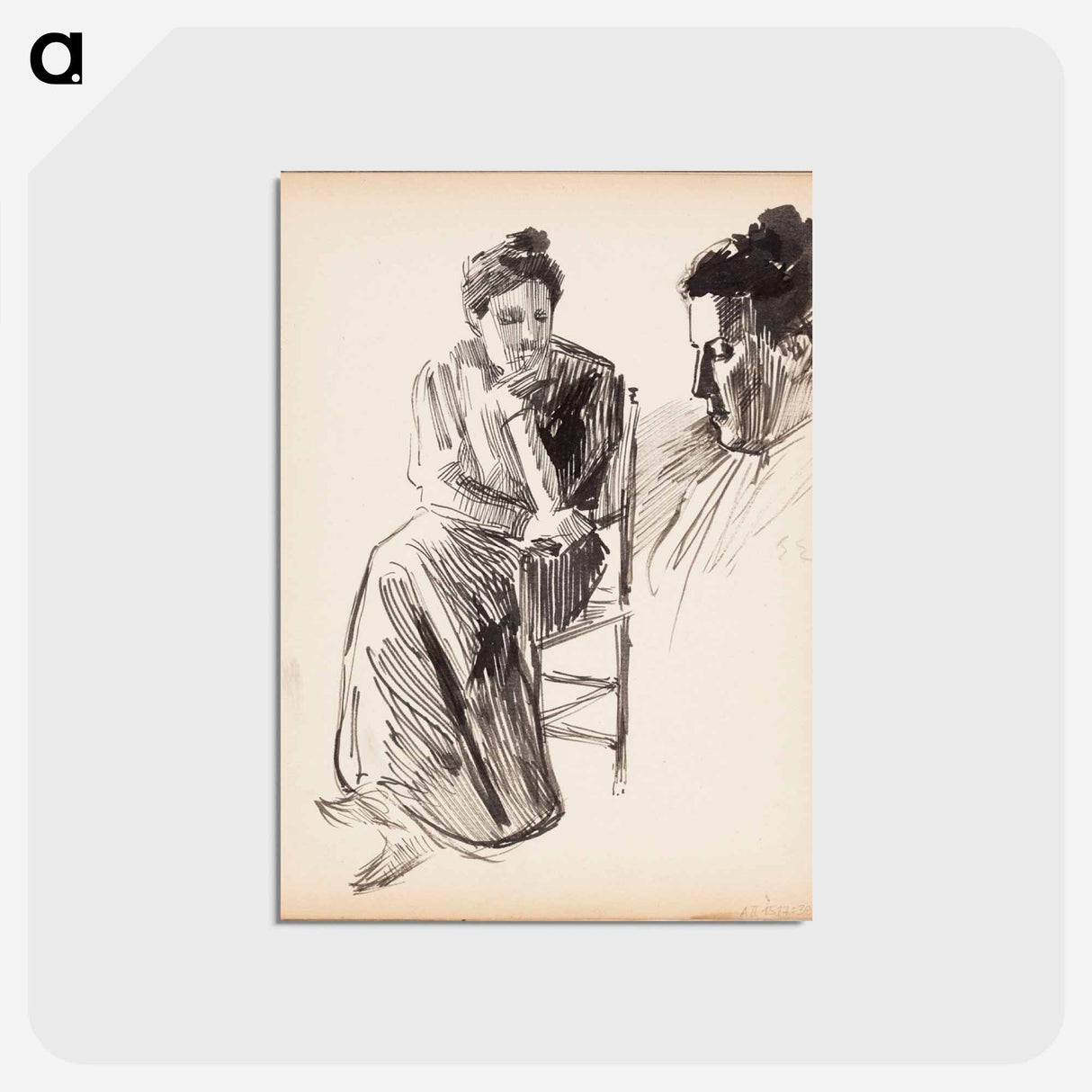 Ellan, taiteilijan vaimo - アルバート エーデルフェルト Postcard.