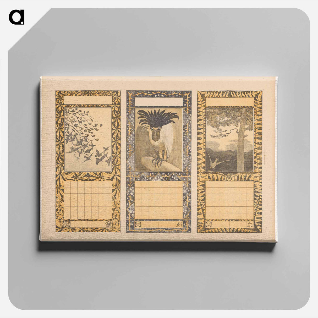 Kalenders voor oktober, november en september 1904 by Theo van Hoytema, Theo van Hoytema and Tresling and Comp - Theo van Hoytema Canvas.