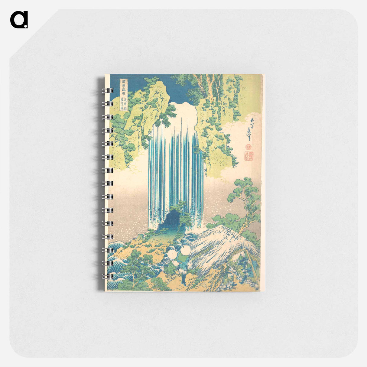 Yōrō Waterfall in Mino Province - 葛飾 北斎 Memo.