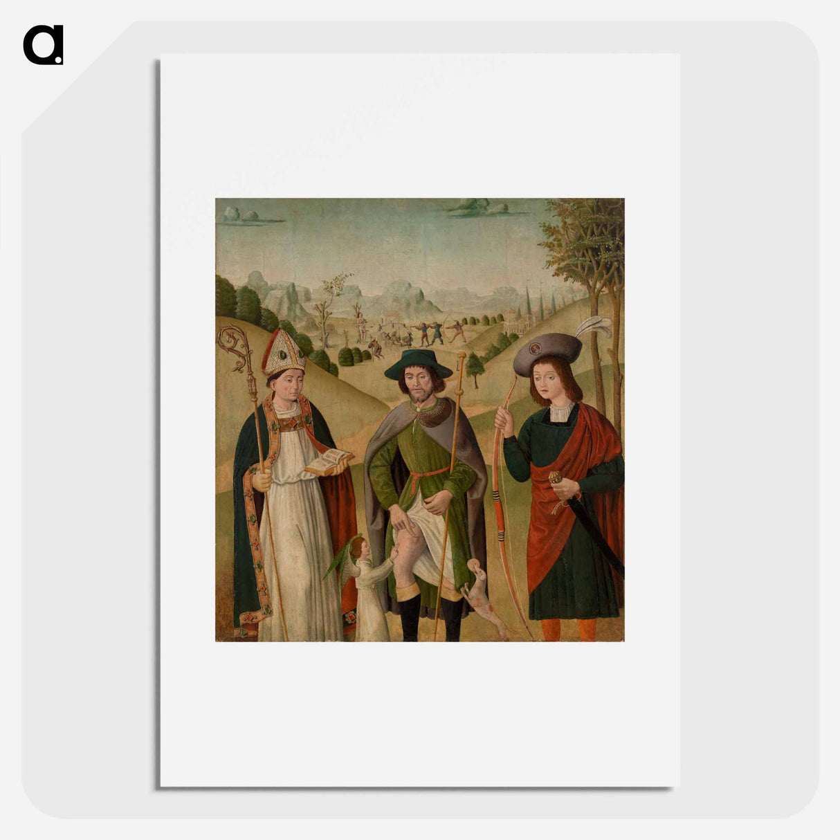 アートポスター-Bishop Saint, Saint Roch, and Saint Sebastian
- バーンズ・コレクション Poster.