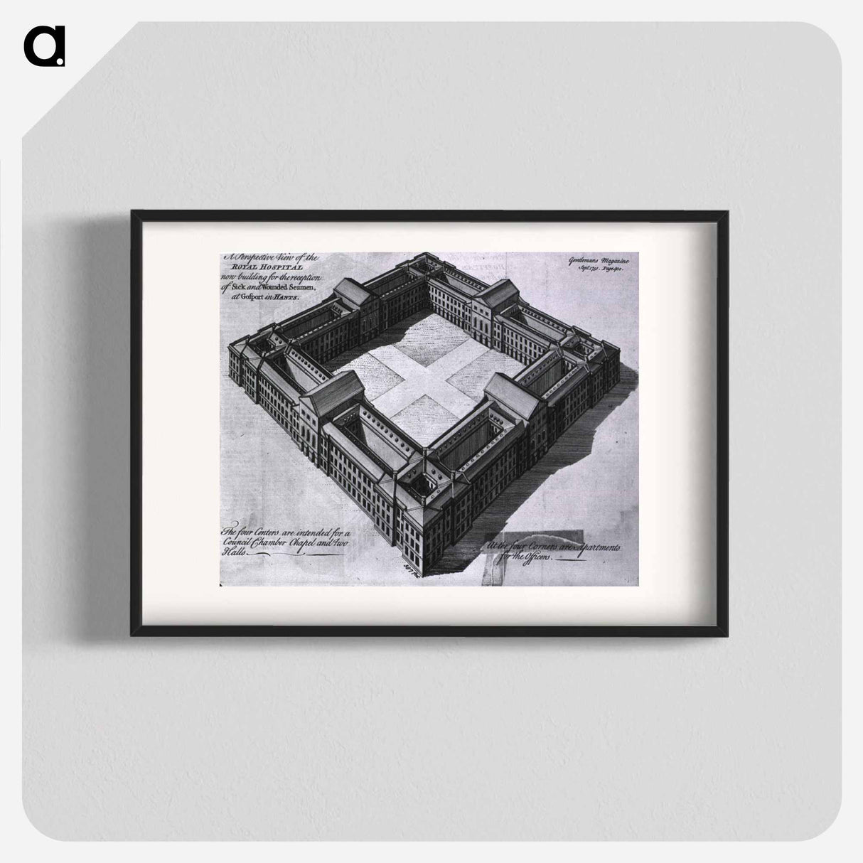 アートポスター-Royal Hospital, Gosport: Perspective View
- 国立医学図書館 Poster.