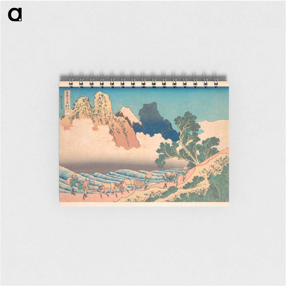 View from the Other Side of Fuji from the Minobu River - 葛飾 北斎 Memo.