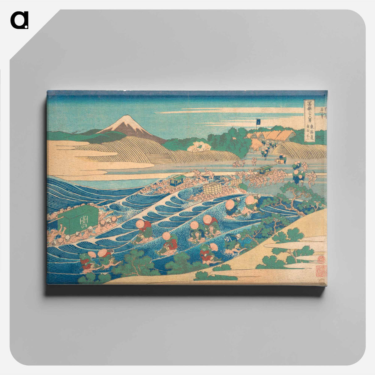 アートパネル-Hokusai's Fuji Seen from Kanaya on the Tōkaidō - 葛飾 北斎 Canvas.