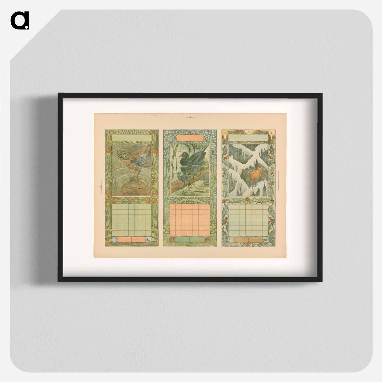 Calendar for August, June and December 1904 - Theo van Hoytema Poster.