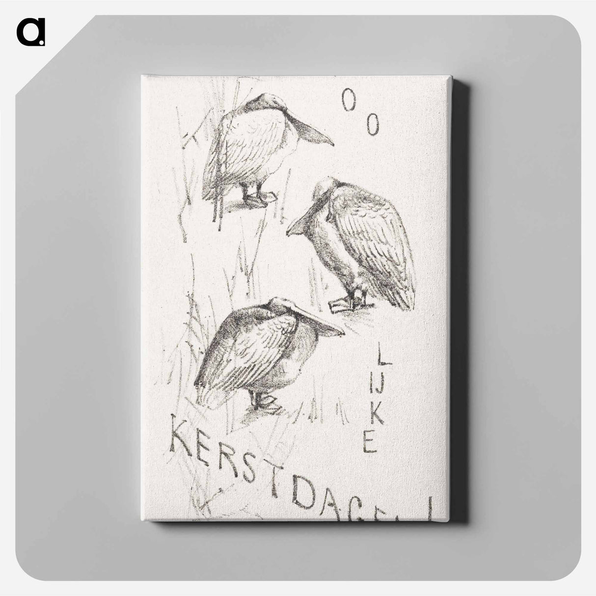 Kerstkaart met drie pelikanen - テオ ヴァン ホイテマ Canvas.