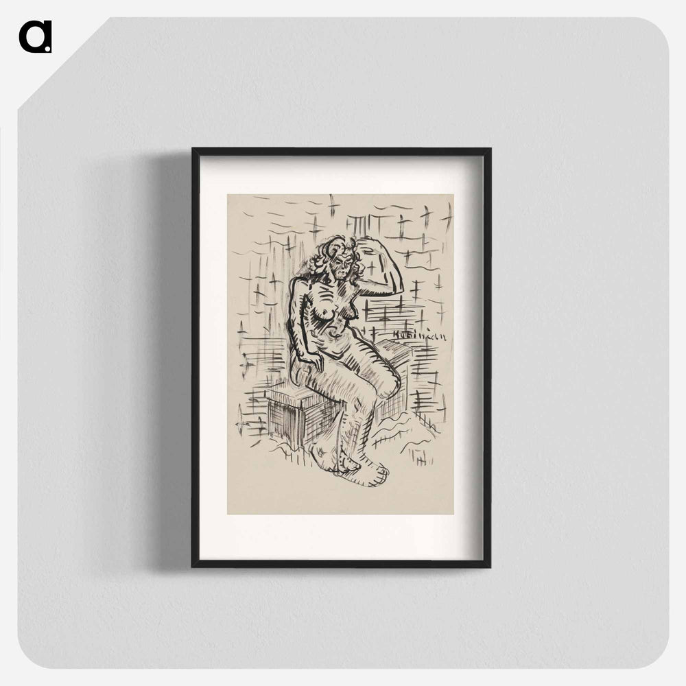 Sitting woman - アーノルド ピーター ワイズ クビンチャン Poster.