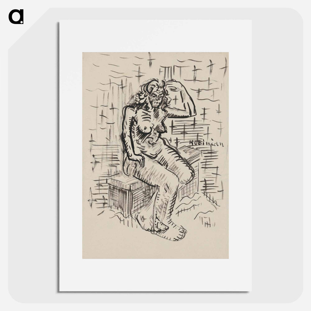 Sitting woman - アーノルド ピーター ワイズ クビンチャン Poster.