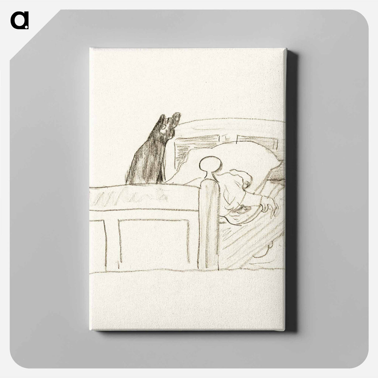 A wooden bed - Theo van Hoytema Canvas.